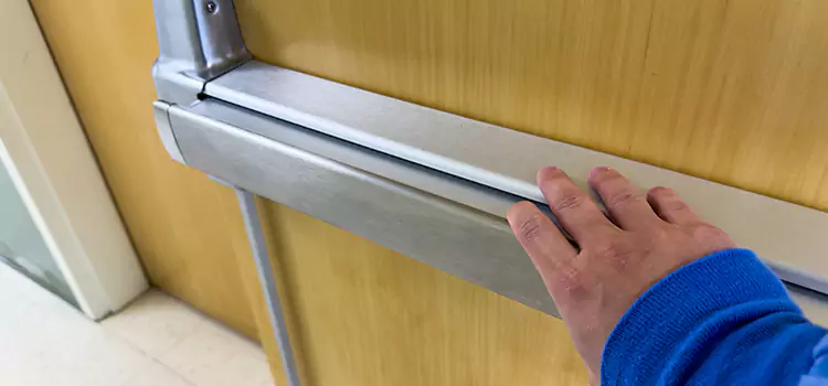 Installing a Push Bar on a Door Seaside